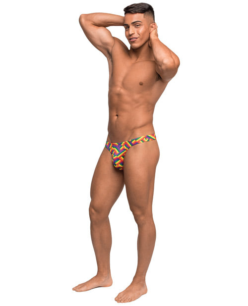 Male Power Rainbow Pride Fest Bong Thong Product Image.