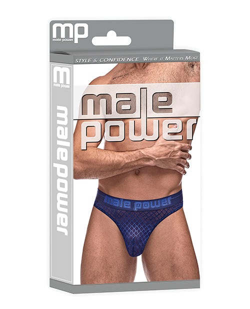 Blue Diamond Mesh Bong Thong: Empower Your Confidence! Product Image.