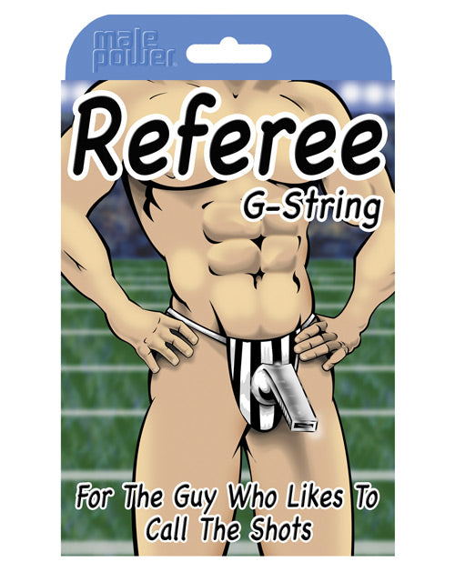 "Referee Stripping G-String with Whistle Detail"