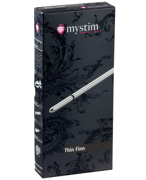 Sonido Uretral Mystim Thin Finn E-Stim - Plata: Un viaje hacia el placer electrizante Product Image.