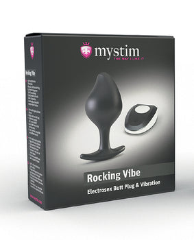 Mystim Rocking Force Silicone Buttplug Small - Black - Featured Product Image