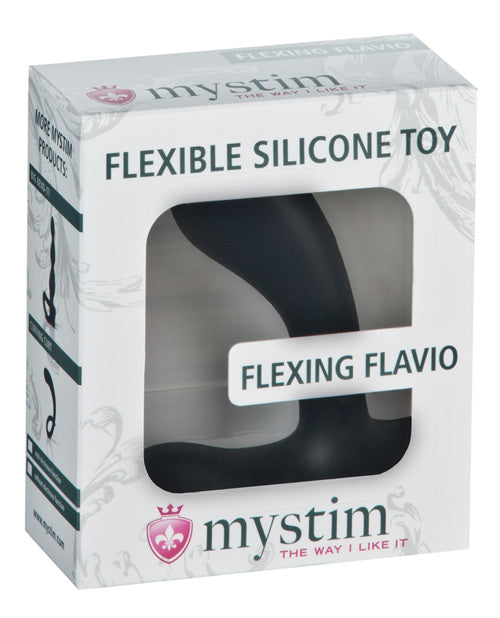 Mystim Flexing Flavio eStim 矽膠前列腺刺激器 - 黑色 - featured product image.