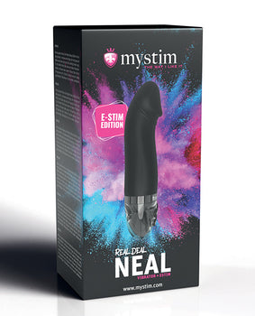 Mystim Real Deal Neal eStim 逼真振動器 - 黑色 - Featured Product Image
