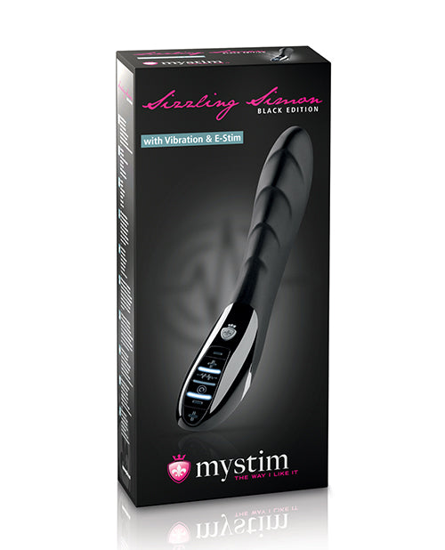 Shop for the Mystim Sizzling Simon eStim Vibrator Black Edition - Black at My Ruby Lips
