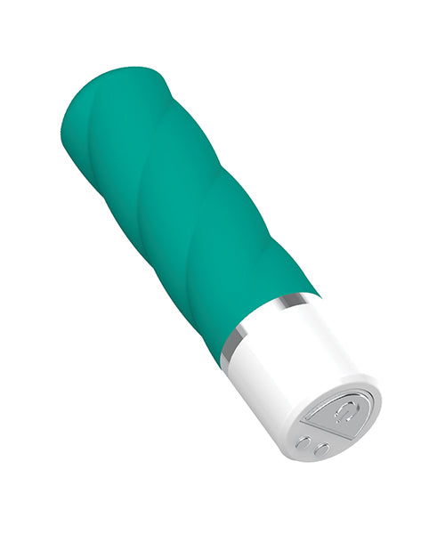 Nobu Mini Siera Twisted Bullet - Teal: Customisable Pleasure Product Image.