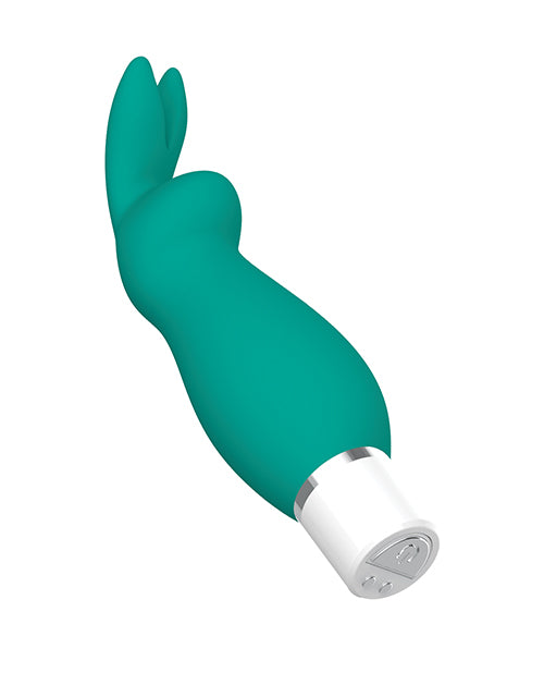 Nobu Mini Suki Rabbit Bullet - Teal: Dual Stimulation, 10 Vibration Modes Product Image.