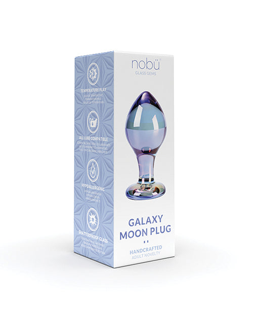 Nobu Galaxy Moon Plug - Blue: Luxurious Glass Pleasure