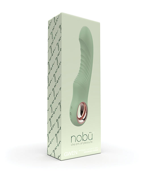 Vibrador de punto G Nobu Gwen: estimulación intensa en un elegante color verde Product Image.