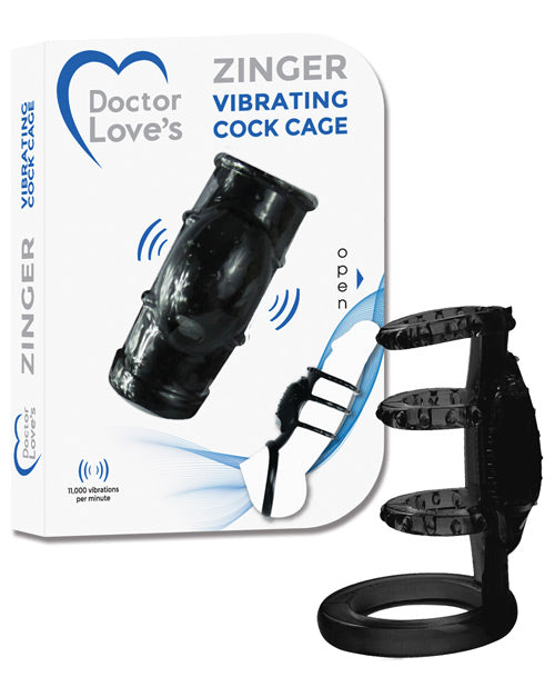 Doctor Love's Zinger: Vibrating Cock Cage 🌀
