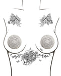 Neva Nude Big O Silver Crystal Jewel Pasties