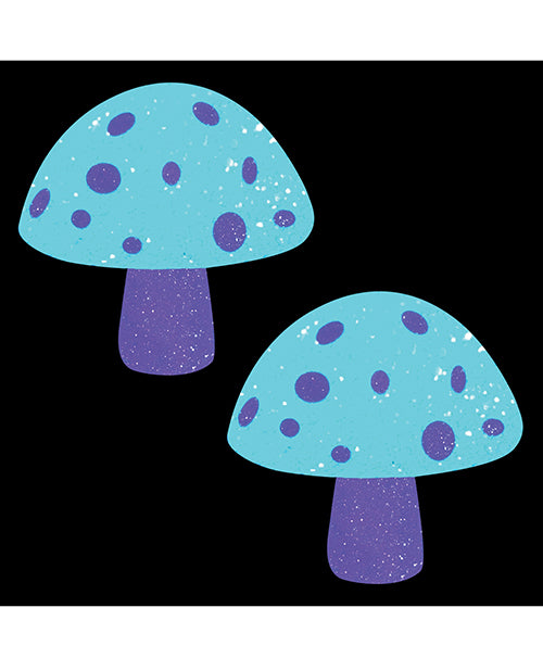 Neva Nude Black Light Glitter Shroom Pasties - Pink/White O/S Product Image.