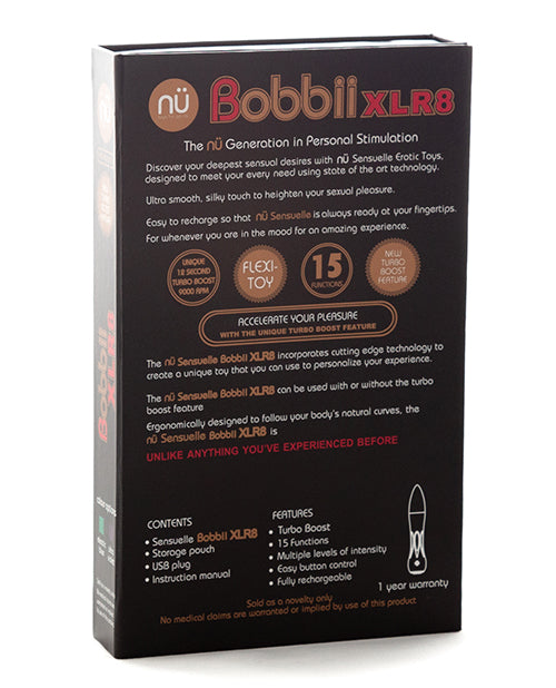 Sensuelle Bobbii XLR8 Turbo Boost 紫色震動器 Product Image.