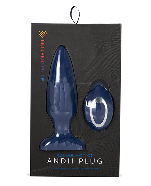 Nu Sensuelle Andii Vertical Roller Motion Butt Plug - Ultra Violet Product Image.
