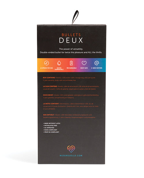 Nu Sensuelle Deaux Dual-Ended Bullet - Ultimate Dual-Stimulation Bullet Product Image.