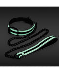 NS Novelties GLO Bondage Collar & Leash: Una sinfonía de brillo seductor