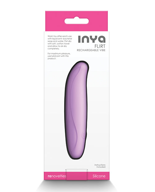 Inya Flirt - Dark Purple Luxury Vibrator: Elegant, Powerful, Rechargeable Product Image.