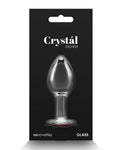 Crystal Desires Glass Heart Gem Butt Plug in Red