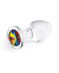 Crystal Desires Rainbow Gem Glass Butt Plug