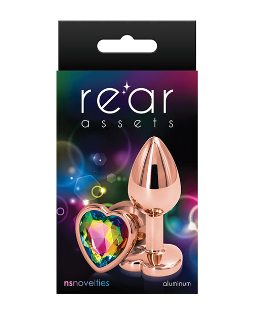 Rear Assets Rose Gold Heart Small Anal Toy Product Image.