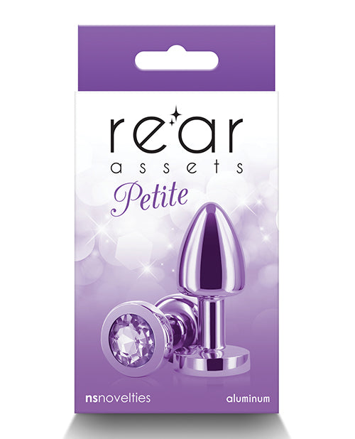 Rear Assets Petite Plug anal morado: una entrada lujosa a la exploración sensual Product Image.