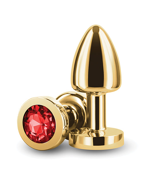 Juguete anal pequeño dorado de Rear Assets en rojo: abraza el placer con elegancia Product Image.