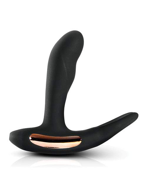 Renegade Sphinx Black Heated Prostate Massager with Vibrating Ball Sac Ring Product Image.