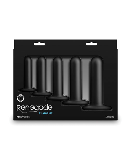 Renegade Luxe Black Silicone Dilator Kit – Elevate Your Intimate Journey Product Image.