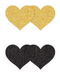 Glitter Heart Pasties - 2 Pair