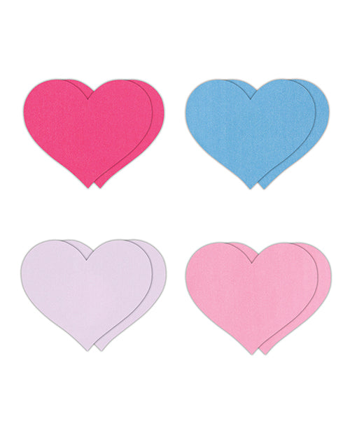 NS Novelties Pretty Pasties Heart II Assorted Nipple Covers - 4 Pair Product Image.