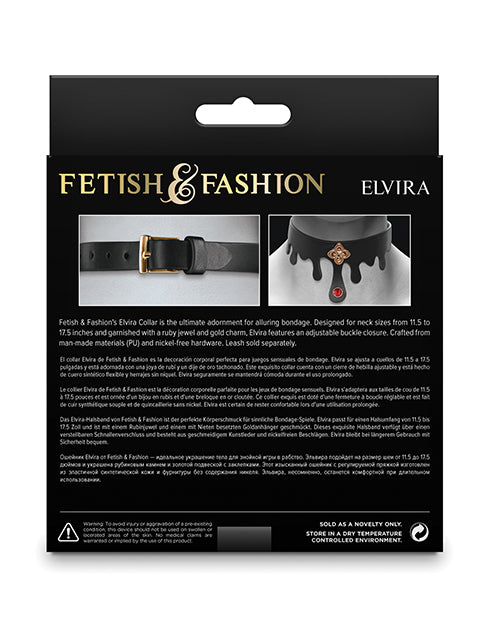 Fetish & Fashion Elvira Collar - Black Product Image.