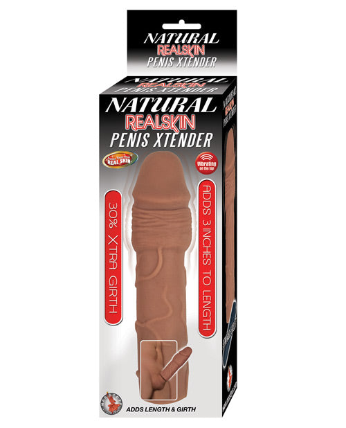 REALSKIN Ultimate Pleasure Enhancer - Extensor de pene con punta vibratoria Product Image.