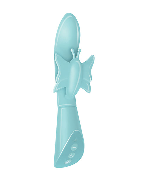 Touch Butterfly - Aqua 10-Function Rechargeable Vibrator Product Image.