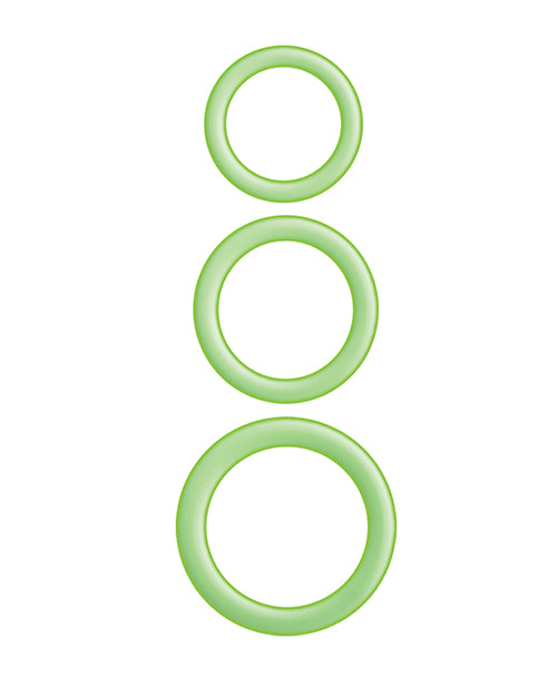 Enhancer Silicone Cockrings - Glow In The Dark Product Image.