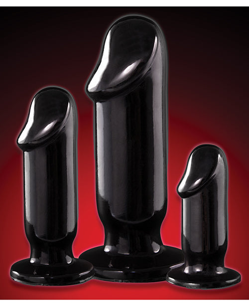 Ass-sation 肛門訓練對接塞套件 #1 - 黑色：分級尺寸、平滑設計、長時間佩戴 Product Image.