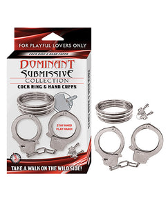 Dominate & Submit Set: Cockring & Handcuffs