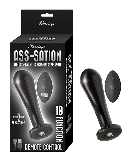 Ass-sation Remote Vibrating Metal Anal Bulb: Placer sofisticado Product Image.