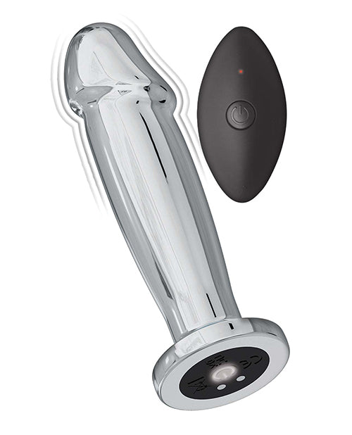 Estimulador anal vibratorio remoto Ass-sation Silver Product Image.