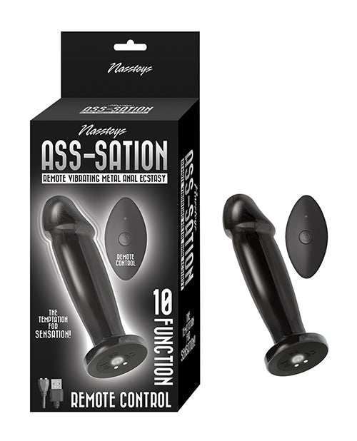 Estimulador anal vibratorio remoto Ass-sation Silver Product Image.