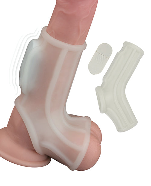 Elegante funda vibratoria blanca - Placer personalizable Product Image.