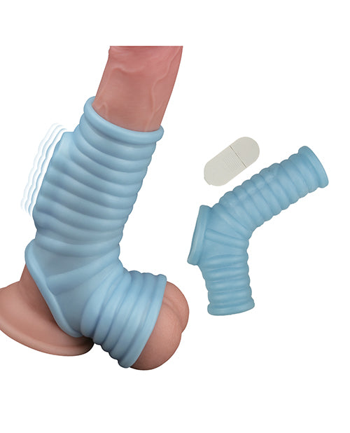 Vibrating Ribbed Power Sleeve: Enhance Pleasure 🌟 Product Image.