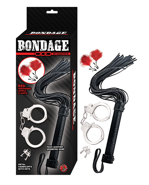 Nasstoys Bondage Whip & Cuff Set Product Image.