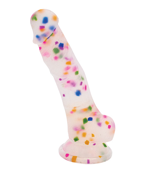 Natalie's Toy Box Cock-A-Palooza Confetti Consolador de succión de silicona - featured product image.