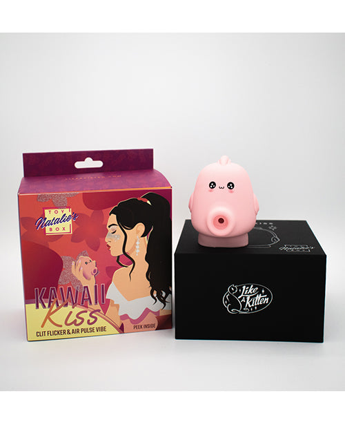 Natalie's Kawaii Kiss Clit Flicker &amp; Air Stimulator - Rosa Product Image.