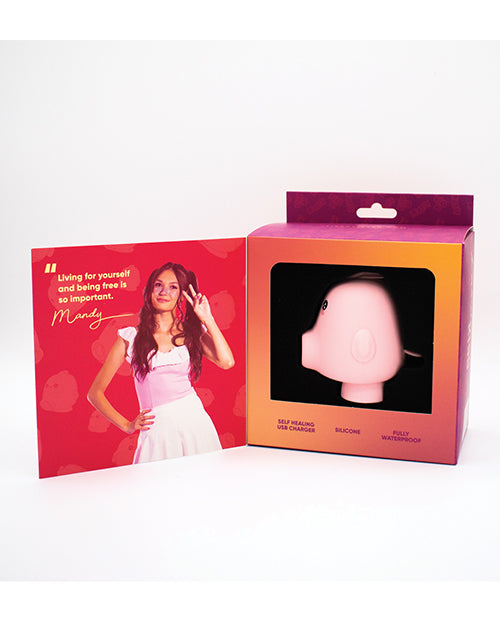 Natalie's Kawaii Kiss Clit Flicker &amp; Air Stimulator - Rosa Product Image.