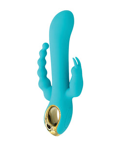 Natalie's Toy Box Mighty Magic Clit, G-Spot & Anal Vibrator in Aqua
