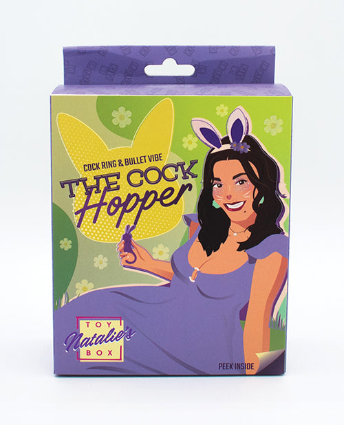 Natalie's Toy Box The Cock Hopper 陰莖環和子彈振動器 - 紫色 Product Image.