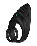 Nexus Enhance Black Cock &amp; Ball Ring: placer, comodidad y seguridad personalizables, recargable y resistente al agua