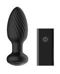 Nexus Tornado Rotating & Vibrating Butt Plug - Black: 27 Pleasure Combinations, Remote Control, Body-Safe Silicone