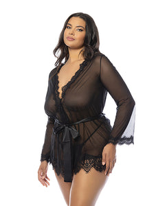 Provence Sheer Shortie Robe - 1X/2X