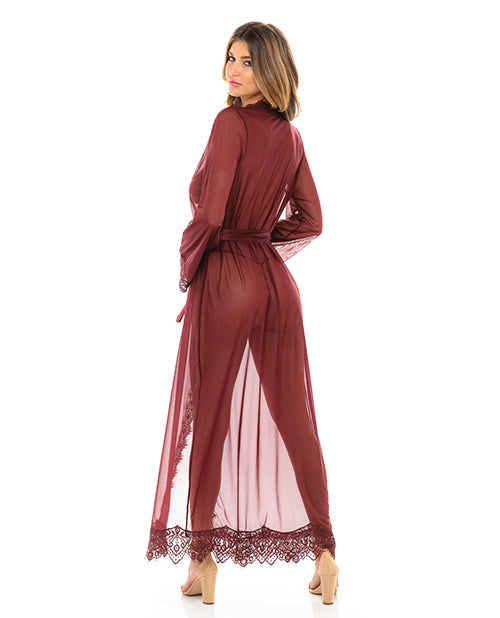 Provence Zinfandel Lace Robe 🌹 Product Image.